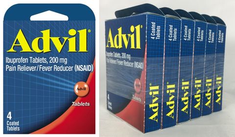 ADVIL- IBUPROFEN 200MG 4CT/6PKS