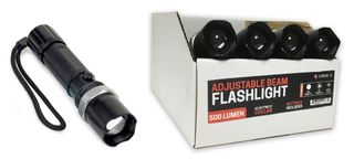 12 PIECE DISPLAY - 500 LUMEN 6" ADJUSTABLE FLASHLIGHT