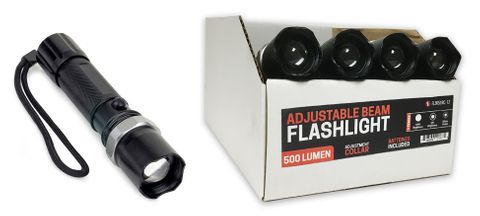 12 PIECE DISPLAY - 500 LUMEN 6" ADJUSTABLE FLASHLIGHT