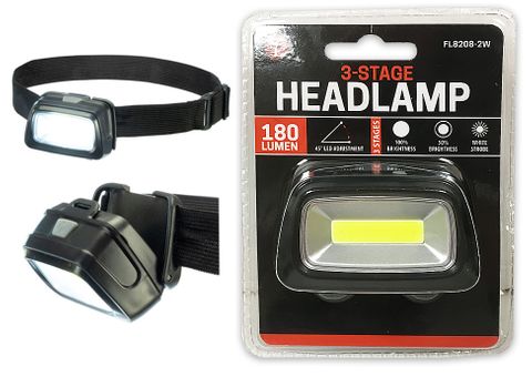 180 LUMEN COB BLACK HEAD LAMP