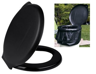 PLASTIC TOILET SEAT WITH LID - FITS 5 GALLON BUCKET