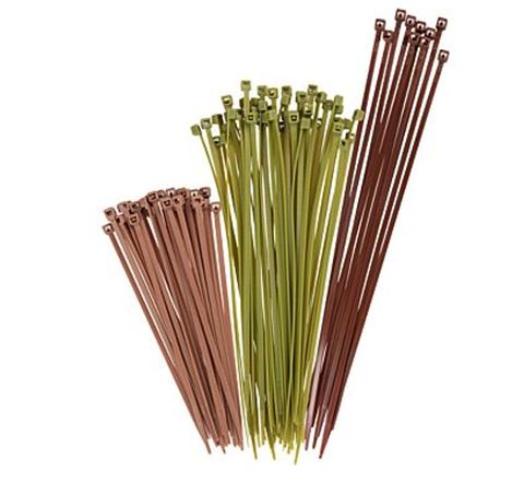 HUNTING BLIND CABLE TIES GREEN/ BROWN/ TAN 100PK