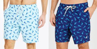 MENS SWIM SHORTS SHARK PRINT S-XL