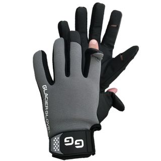 ELITE ANGLER GLOVES SIZE LARGE - BLACK