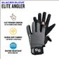 ELITE ANGLER GLOVES SIZE LARGE - BLACK