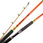 7-1/2' CAT SLAYER CUSTOM CATFISH CASTING ROD 2PC MH UV ORANGE