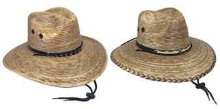 PALM LEAF BURNT EXPLORER HAT