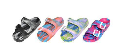 **WSL** KID'S DOUBLE STRAP WITH BUCKLE SANDAL ASSORTED COLORS AND SIZES (11/12 - 4)