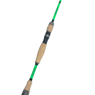 5' 8" CARBON FIBER SPINNING ROD 1PC LIGHT DUTY GREEN