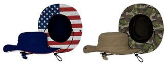 BOONIE HAT - ASSORTED CAMO PRINT - USA FLAG PRINT