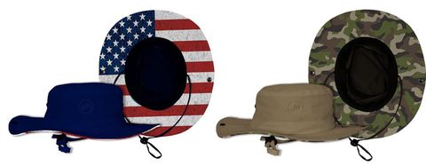 BOONIE HAT - ASSORTED CAMO PRINT - USA FLAG PRINT