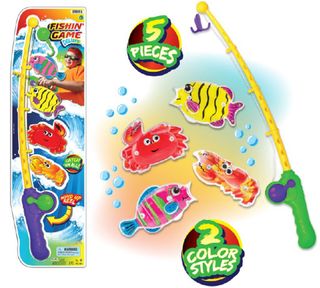 5 PC FISHIN' GAME DELUXE PLAY ROD & FISH