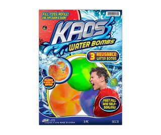 KAOS REUSEABLE WATER BOMBS 3PK AGES: 8+