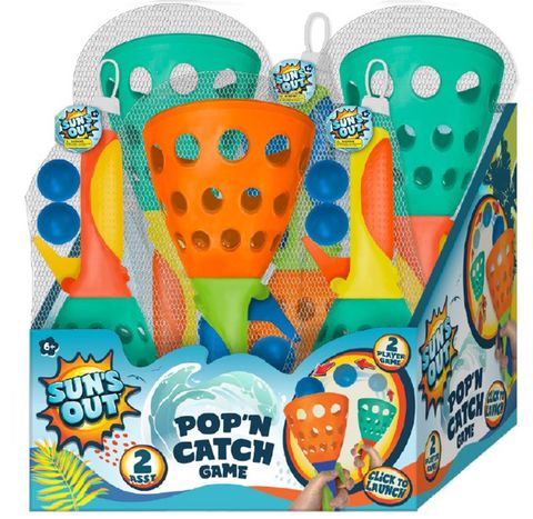 SUN'S OUT POP'N CATCH GAME TOY ASST. AGES: 6+