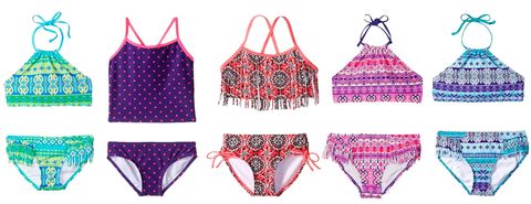 GIRL'S TWO-PIECE SWIMSUITS ASSORTED SIZES 7-14