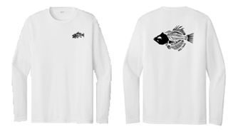 FINZ & BONZ CRAPPIE LONGSLEEVE SHIRT WHITE ASSORTED SIZES M-XXL