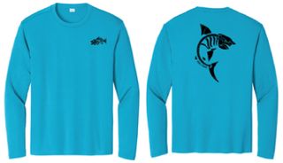 FINZ & BONZ SHARK LONGSLEEVE SHIRT BLUE ASSORTED SIZES M-XXL