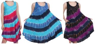 **WSL** TRI-COLOR COVER UP DRESS ASST. COLORS (ONE SZ FITS MOST)