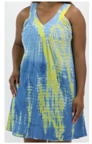**WSL** TIE DYE COVER UP DRESS  (ONE SIZE FITS MOST)