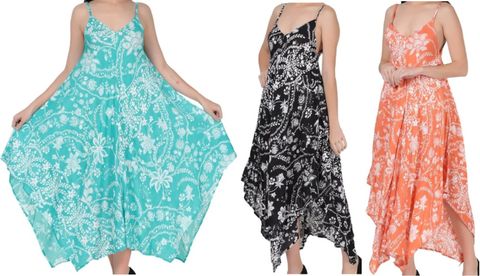 TROPICAL COVER UP DRESS ASSORTED COLORS AND SIZES S-M-L