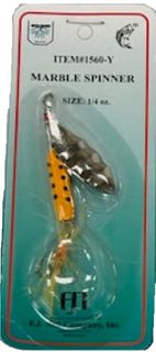 1/4 OZ MARBLE SPINNER LURE YELLOW