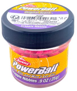 .9 OZ POWER BAIT CRAPPIE NIBBLE PINK