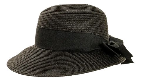 LUCIE STRAW SUMMER HAT - BLACK