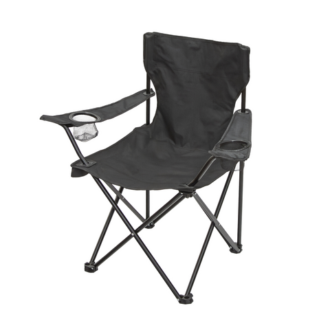 FOLDING ARM CHAIR WITH CUP HOLDER