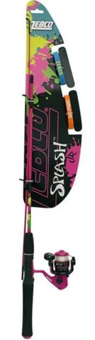 4' SPLASH JR. SPINNING COMBO 2PC PINK