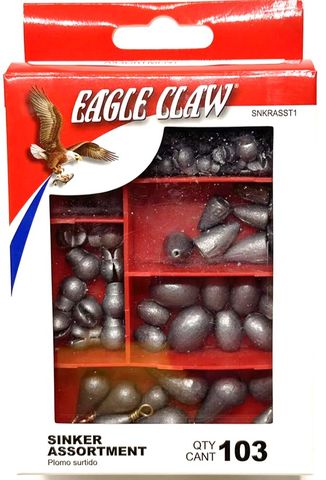 **D** 103 PC EAGLE CLAW SINKER ASSORTMENT