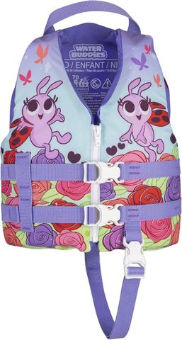 **WSL**FULL THROTTLE WATER BUDDIES LIFE VEST - LADYBUGS - CHILD 30-50LBS