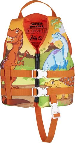 **WSL**FULL THROTTLE WATER BUDDIES LIFE VEST - DINOSAURS - CHILD 30-50LBS