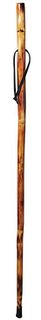 55" WOODEN HIKING STICK WITH ASSORTED BURNED DESIGNS