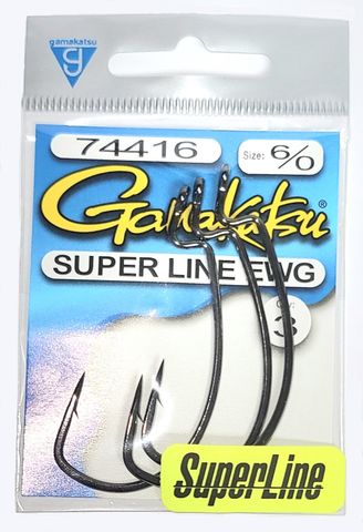 6/0 SUPER LINE EWG HOOK 3PK