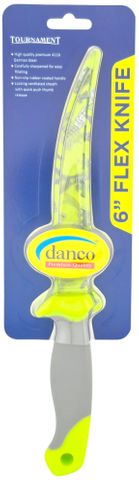 **WSL** 6" STAINLESS STEEL FLEX FILLET KNIFE CHARTRUESE FISH SKELETON