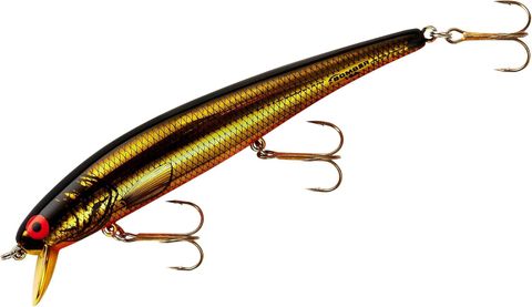 1/2 OZ LONG A JERKBAIT GOLD CHROME/ ORG BELLY 4-1/2"