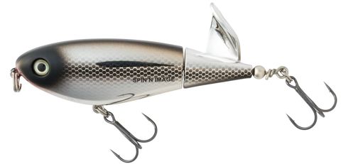 1/2 OZ SPIN'N IMAGE TOPWATER BAIT BLACK SHINER 3-1/2"