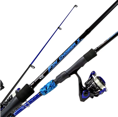 6-1/2' FINCHASER-X SPINNING COMBO BLUE & BLACK 2PC   *03-01-2026