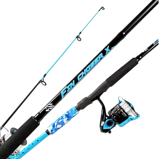 6-1/2' FINCHASER-X SPINNING COMBO SKY BLUE & BLACK 2PC   *03-01-2026