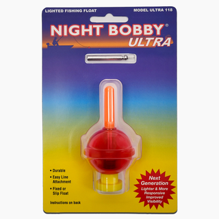 1-1/8" NIGHT BOBBY ULTRA LIGHTED FISHING FLOAT RED