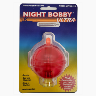 2-1/4" NIGHT BOBBY ULTRA LIGHTED FISHING FLOAT RED