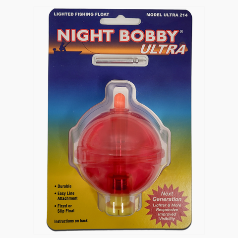 2-1/4" NIGHT BOBBY ULTRA LIGHTED FISHING FLOAT RED