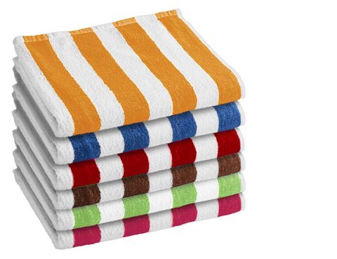 30"X60" YARN DYED STRIPE BEACH TOWEL - ASSORTED COLORS 100% COTTON