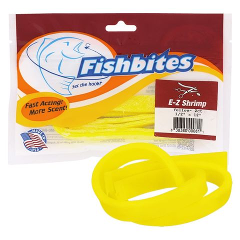 FISHBITES SALTWATER E-Z SHRIMP FAST YELLOW 2CT