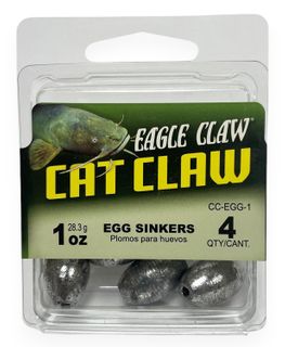 1 OZ CAT CLAW EGG SINKER 4PK