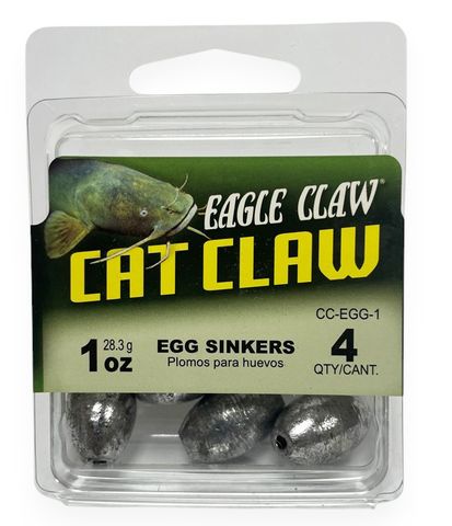 1 OZ CAT CLAW EGG SINKER 4PK