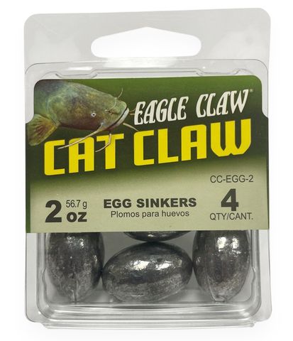 2 OZ CAT CLAW EGG SINKER 4PK