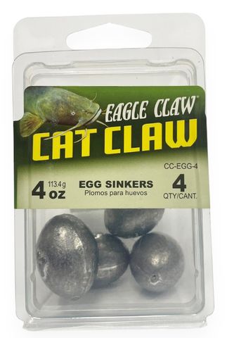 4 OZ CAT CLAW EGG SINKER 4PK