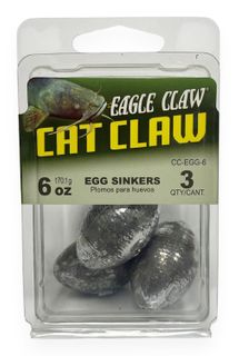 6 OZ CAT CLAW EGG SINKER 3PK