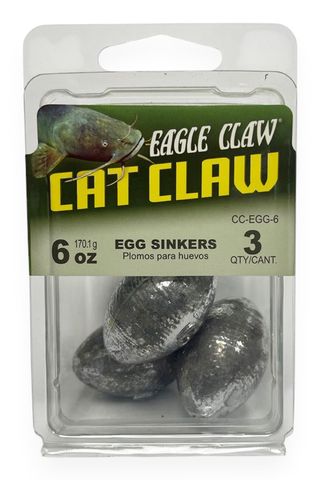 6 OZ CAT CLAW EGG SINKER 3PK